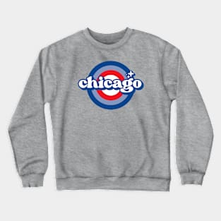 Vintage Chicago Sunset Seal // Retro City Emblem for Chicago, Illinois Crewneck Sweatshirt